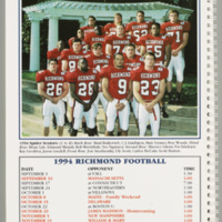 University of Richmond Football '94 Media Guide.